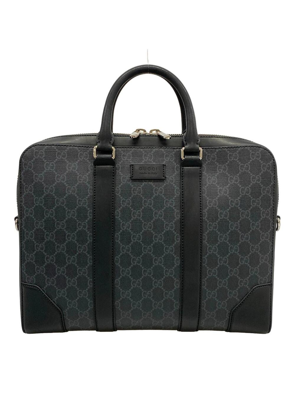 Gucci Gg Supreme Dark Gray Black Pvc #371757G15B